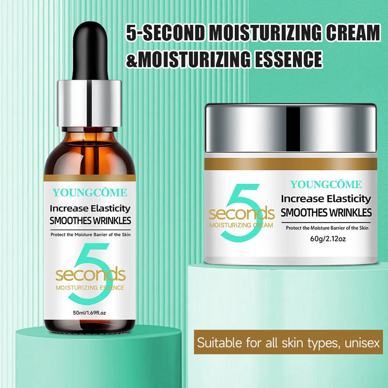 YOUNGCOME Retinol Collagen 5 Second Moisturizing Cream + Essence Set, deeply nourishes moisturizes skin, leaving skin radiant