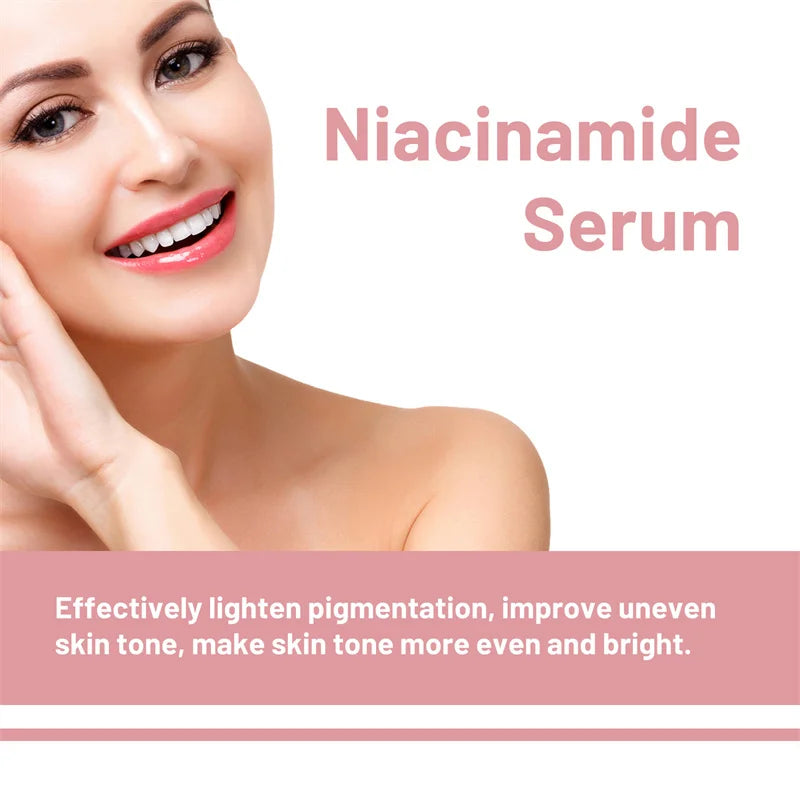 Niacinamide Whitening Facial Essence Remove Acne Marks Dark Spots Moisturizing Repair Shrink Pores Brighten Face Skin Care Serum