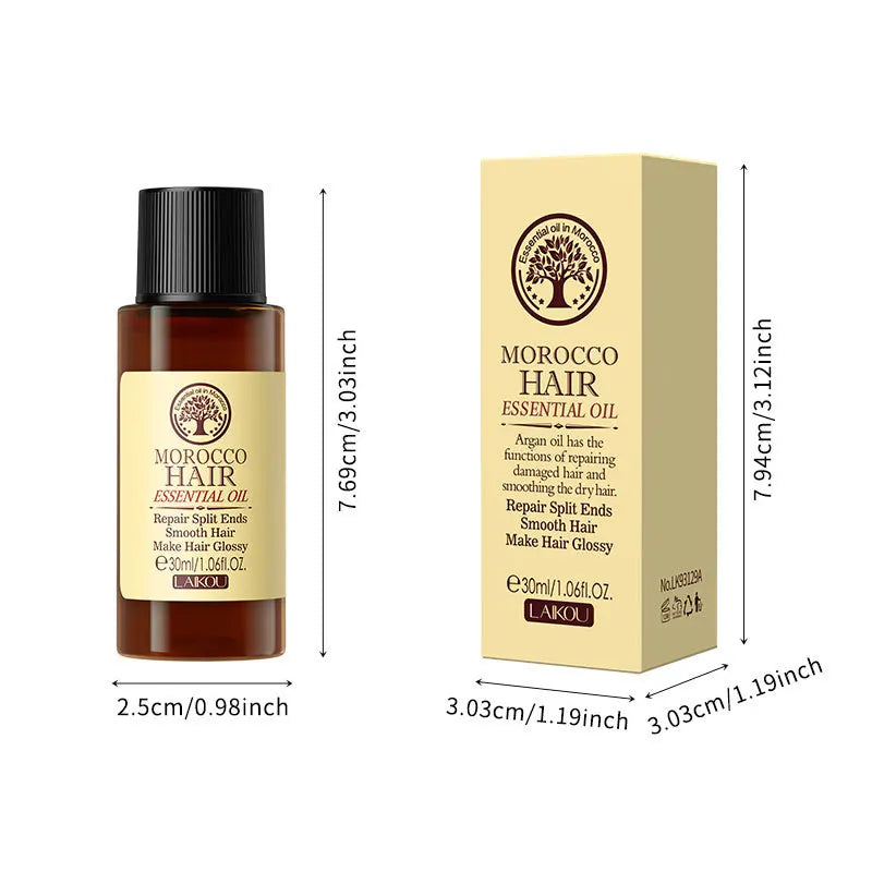 60ML Hair Care Moroccan Pure Argan Oil Hair Essential Oil for Dry Hair Types Multi-functional Hair Care Products for Woman