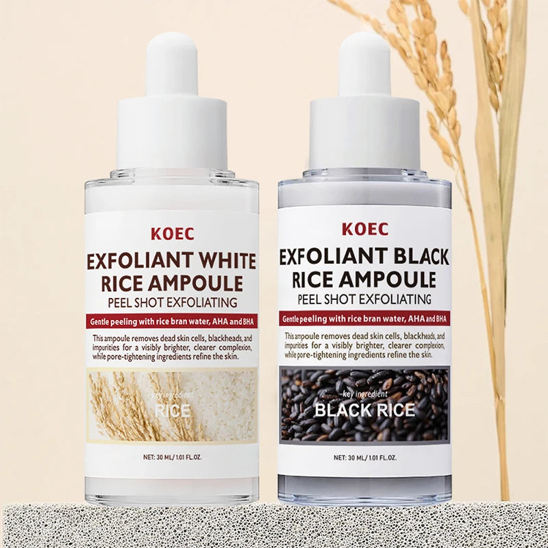 Glow Rice Ampoule Rice Essence Moisturizing And Hydrating Gentle Cleansing Peel Shot Exfoliant Repair Skin Niacinamide Essences