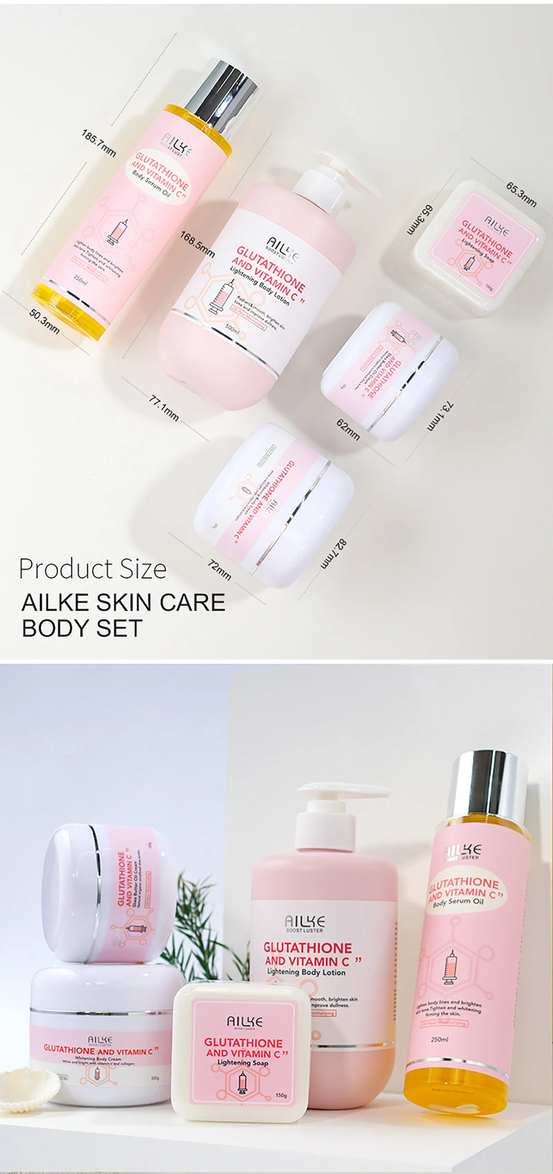 AILKE Whitening Moisturizing Korean Facial And Body Lotion, Reduce Melanin Wrinkles, Vitamin C Dark Spots Remove Skin Care Cream