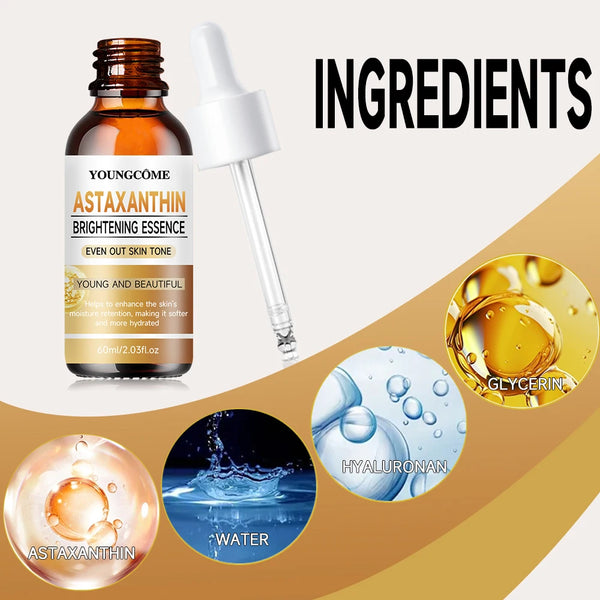 YOUNGCOME Astaxanthin firming and moisturizing essence,Smoothes wrinkles,Skin looks visibly younger 40ML/60ML