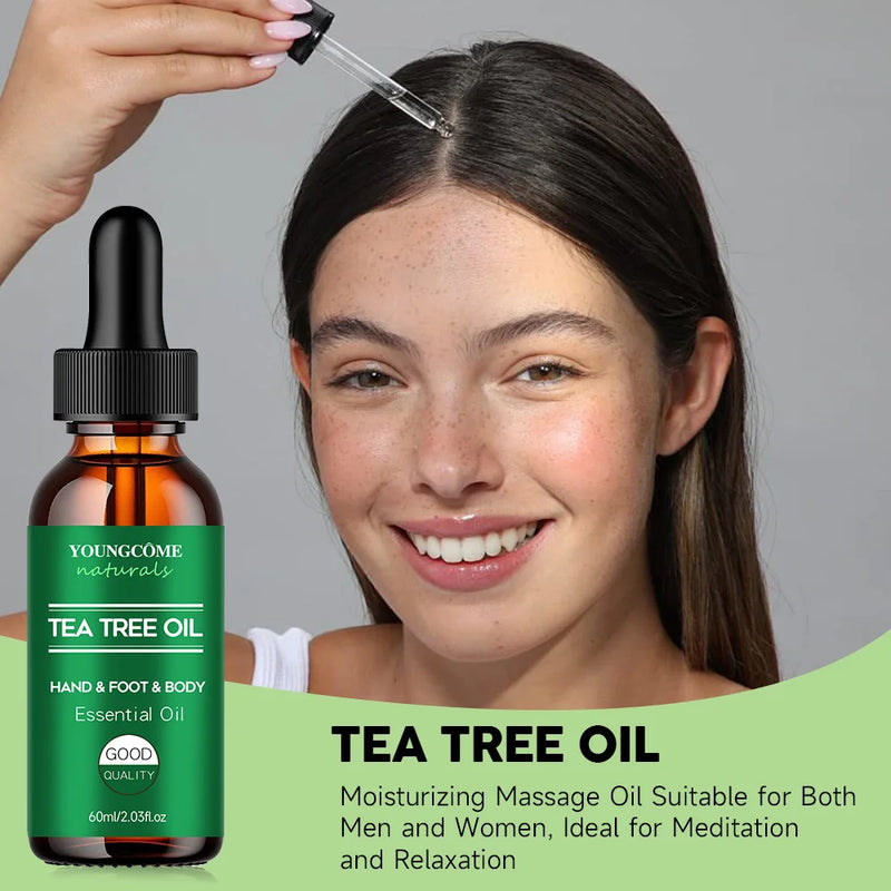 YOUNGCOME Tea tree essential oil for skin care, Repairing & Nourishing Hair  Strengthens, Hydrates & Revitalizes Damaged Hair