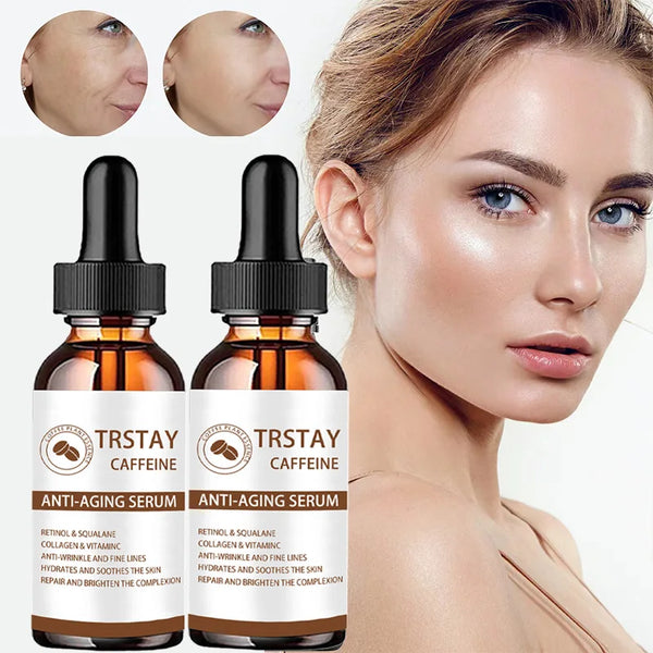 TRSTAY caffeine essence reduces fine lines, tightens skin, improves damaged skin, and makes skin soft and delicate