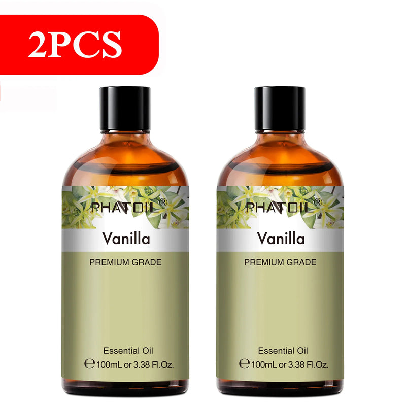PHATOIL 100ML Eucalyptus Rose Essential Oils Lavender Indian Sandalwood Bergamot Cinnamon Lemongrass Essential Oils For Skin