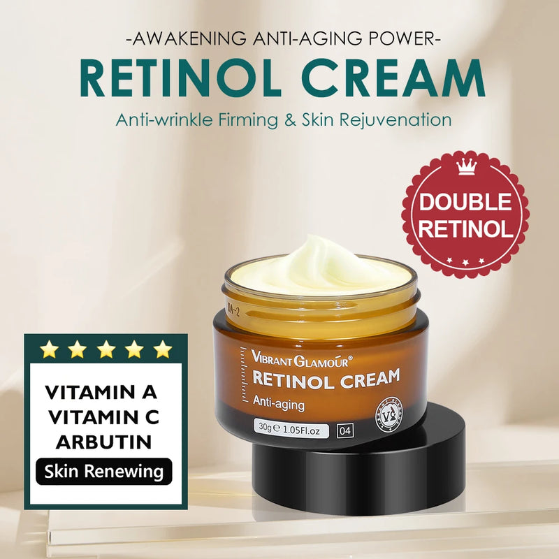 Retinol Facial Cream+Face Serum+Eye Serum Set Anti-Aging Wrinkle Remover Firming Moisturizing Whitening Skin Face Care Kits
