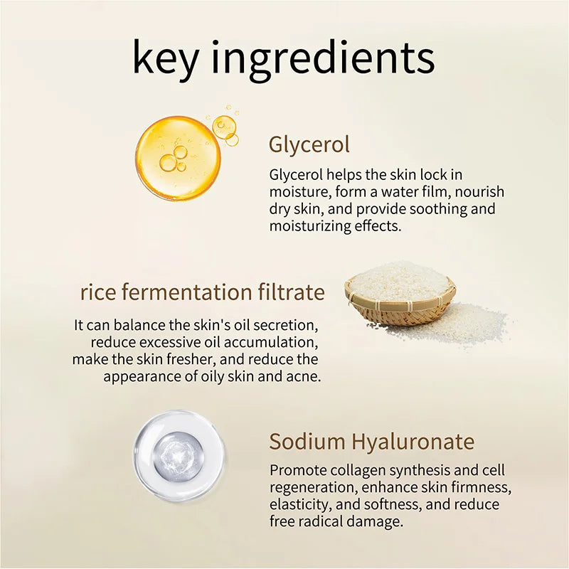 Glow Rice Ampoule Rice Essence Moisturizing And Hydrating Gentle Cleansing Peel Shot Exfoliant Repair Skin Niacinamide Essences