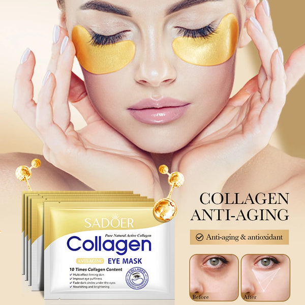 1-10pcs Crystal Collagen Eye Mask Anti Dark Circles Remove Eyes Bags Moisturizing Eyes Patches Gel Masks Skin Care