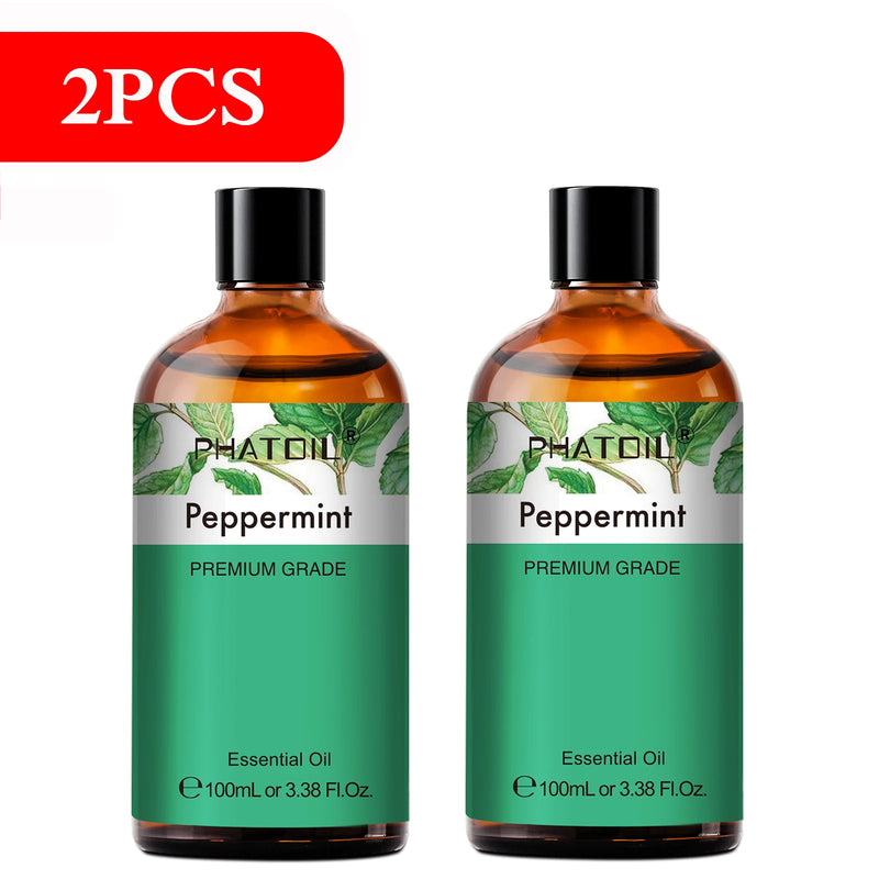 PHATOIL 100ML Eucalyptus Rose Essential Oils Lavender Indian Sandalwood Bergamot Cinnamon Lemongrass Essential Oils For Skin