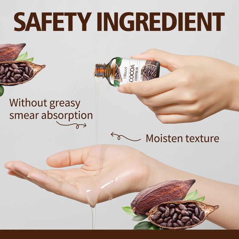 Cocoa essential oil, rich flavor, skin care, hair care, hydration, moisturizing, aromatherapy, aromatherapy, candles, DIY