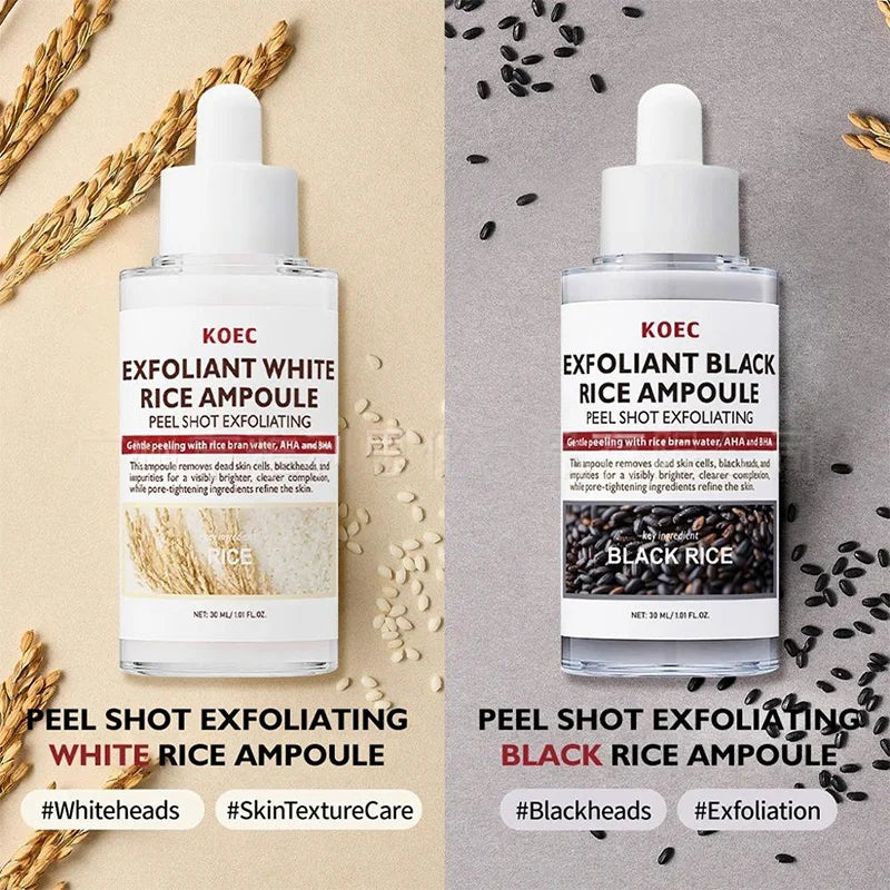 Glow Rice Ampoule Rice Essence Moisturizing And Hydrating Gentle Cleansing Peel Shot Exfoliant Repair Skin Niacinamide Essences