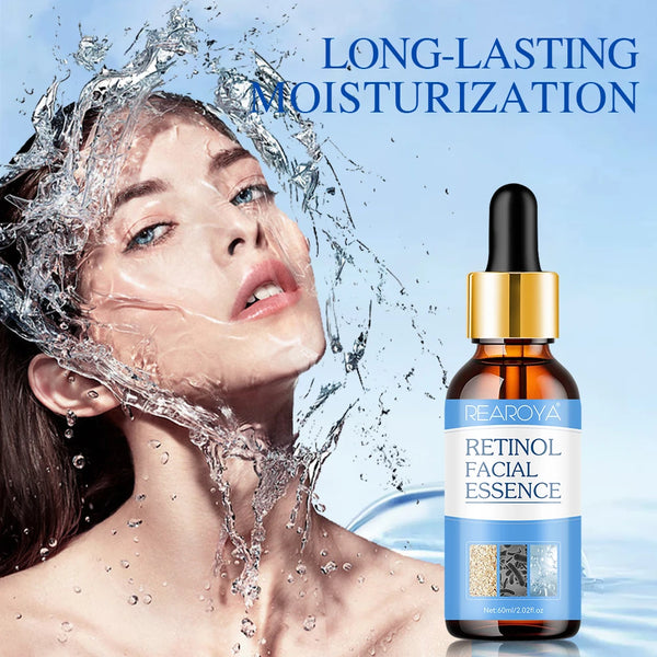 Retinol Facial Essence Pure Hyaluronic Acid Repair Tighten Lifting Anti Wrinkle Aging Face Nourishing Reduce Eye Finelines New