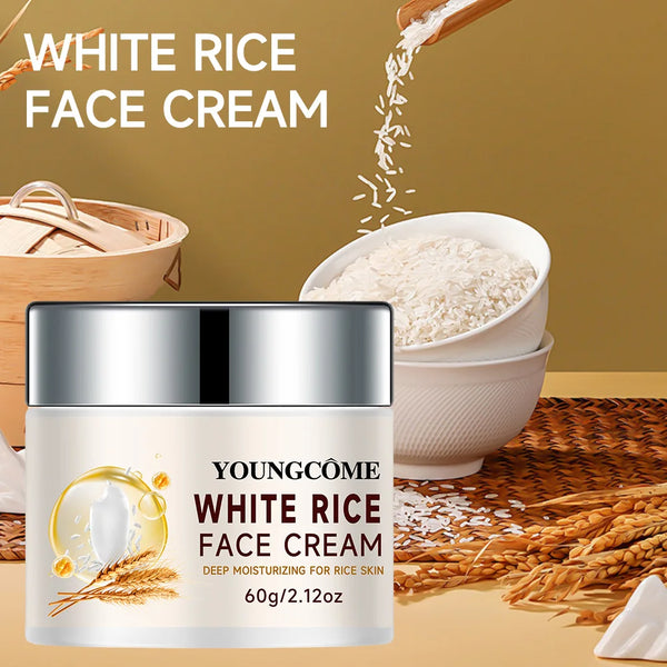 YOUNGCOME Rice washing water moisturizin g face cream, suitable for dry and rough skin, Improves the texture of skin