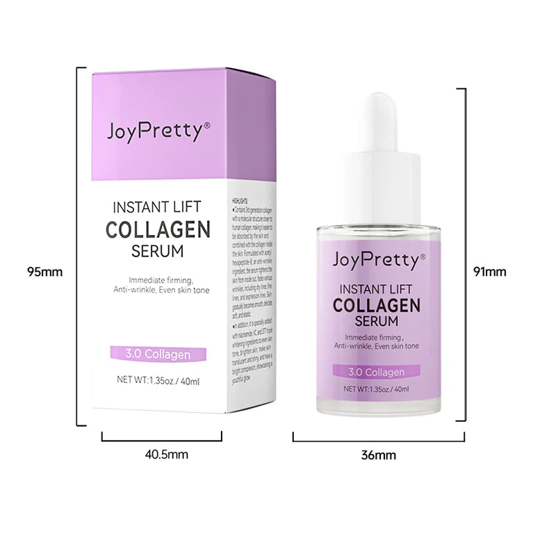 Collagen Face Serum Wrinkle Removal Hyaluronic Acid Anti Aging Fine Lines Lifting Niacinamide Brighten Serum Skin Care JoyPretty