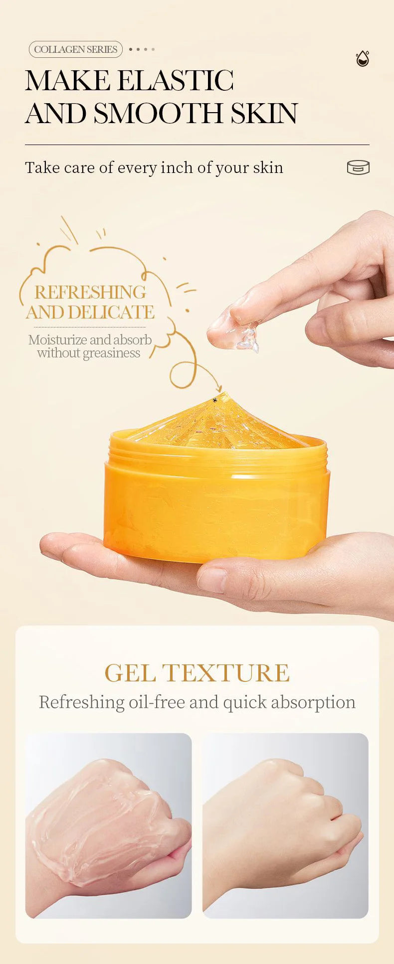 SADOER Collagen Facial Cream Face Moisturizing Gel Repair Brightening Firming Facial Creams Beauty Skin Care Products for Face