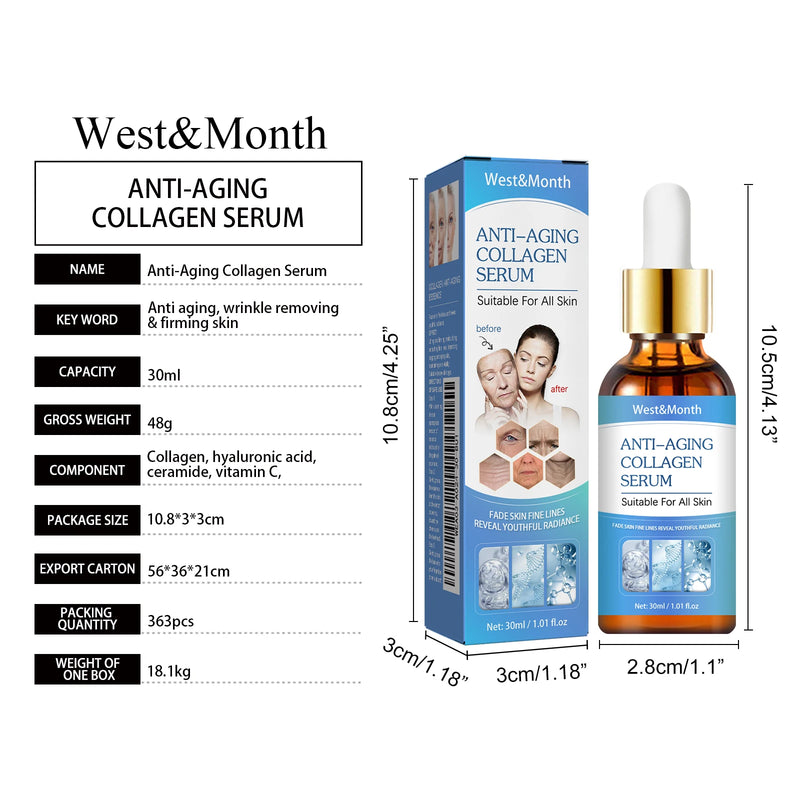 Collagen Face Serum Tighten Lifting Lightening Fine Lines Wrinkle Nourishing Anti-aging Moisturizing Brighten Essence Skin Care