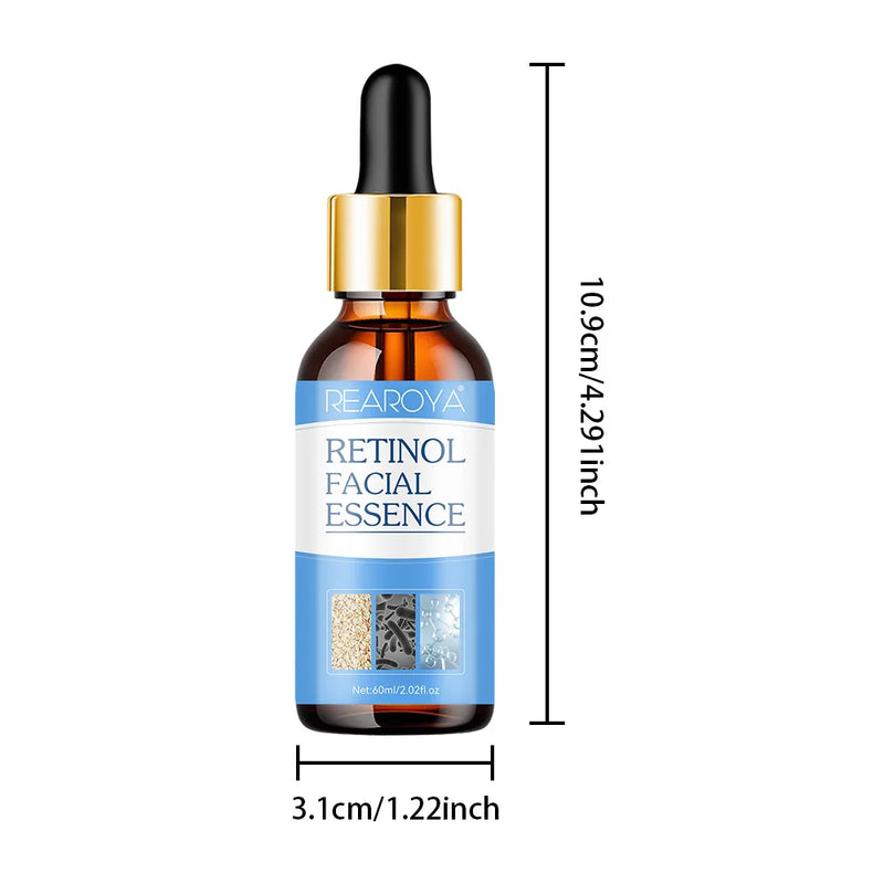 Retinol Facial Essence Pure Hyaluronic Acid Repair Tighten Lifting Anti Wrinkle Aging Face Nourishing Reduce Eye Finelines New