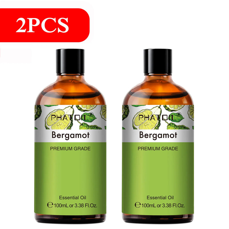 PHATOIL 100ML Eucalyptus Rose Essential Oils Lavender Indian Sandalwood Bergamot Cinnamon Lemongrass Essential Oils For Skin