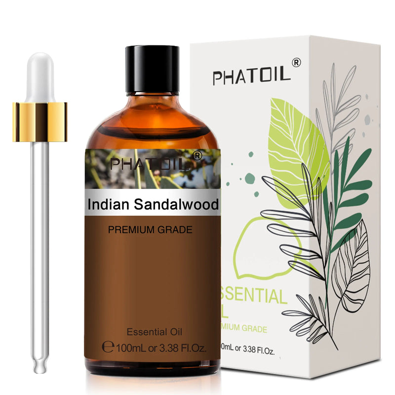 PHATOIL 100ML Eucalyptus Rose Essential Oils Lavender Indian Sandalwood Bergamot Cinnamon Lemongrass Essential Oils For Skin