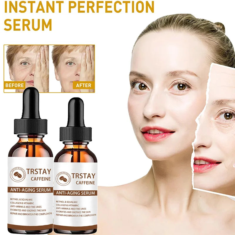 TRSTAY caffeine essence reduces fine lines, tightens skin, improves damaged skin, and makes skin soft and delicate