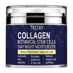 Collagen Face Moisturizer with Airless Pump - Collagen Botanical Stem Cells Cream for Skin with Retinol, Niacinamide