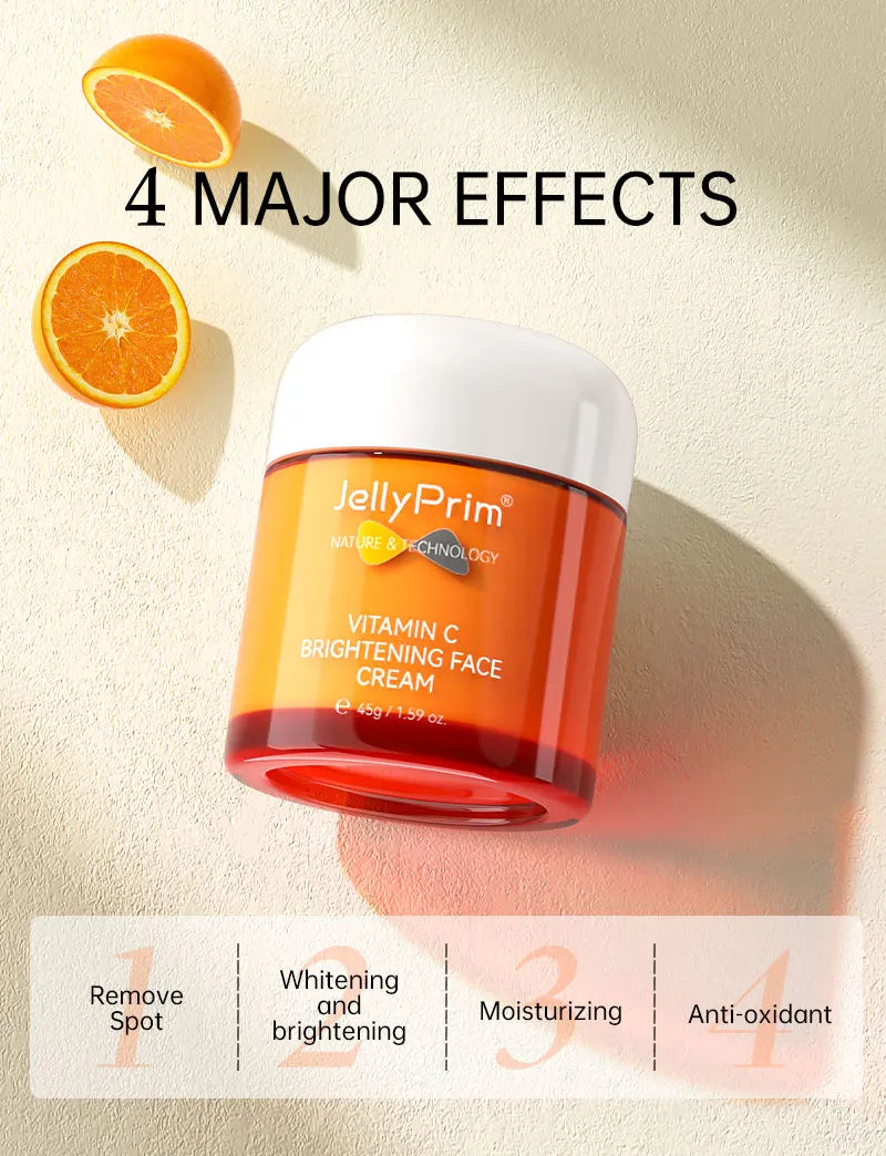 Vitamin C Whitening Face Cream Niacinamide Even Skin Tone Dryness Hydration Lightweight Facial Moisturizing Cream Skin Care 50g