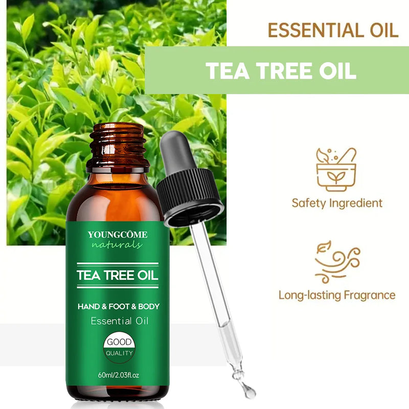 YOUNGCOME Tea tree essential oil for skin care, Repairing & Nourishing Hair  Strengthens, Hydrates & Revitalizes Damaged Hair