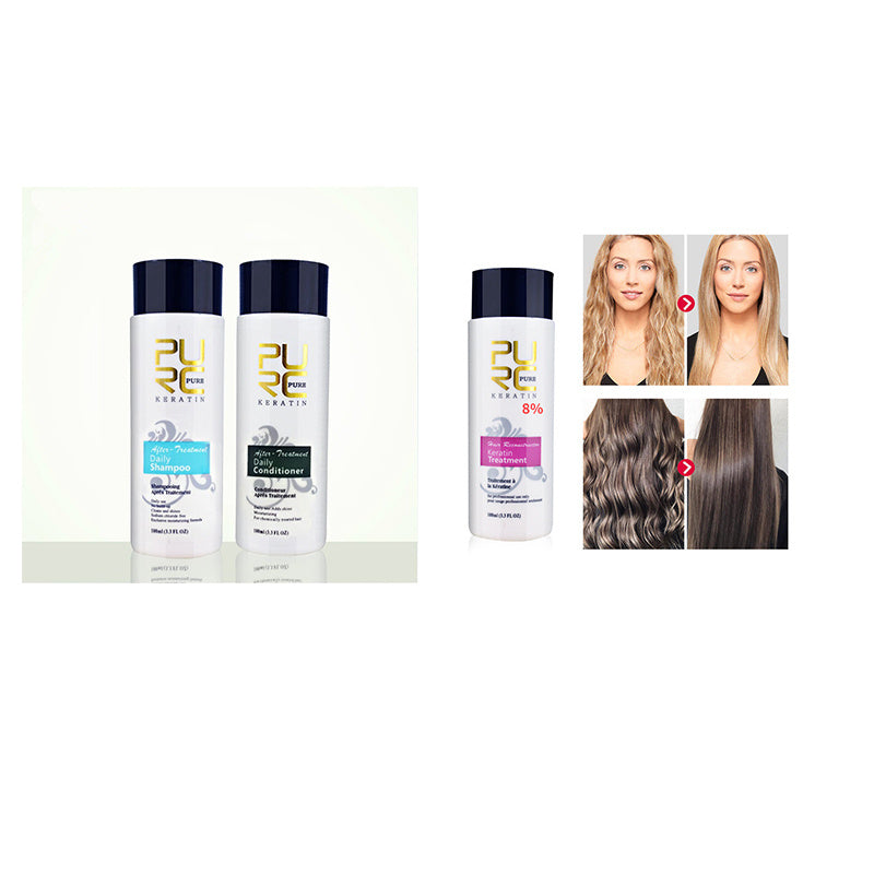 PURE Straightening Hair Repair And Straighten Damage Hair Products Brazilian Keratin Treatment  Purifying Shampoo