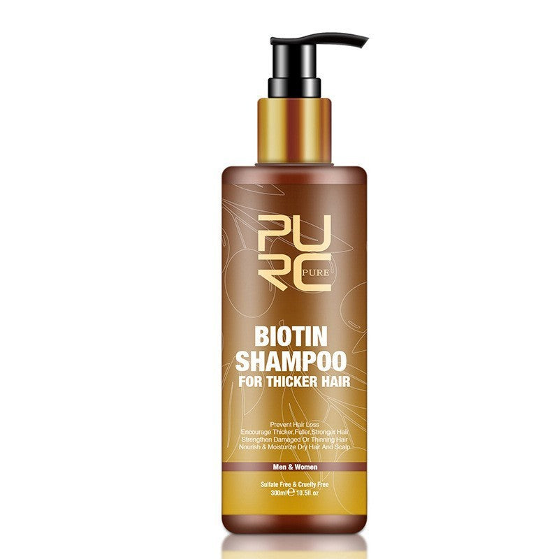 PURE Hair Care Ginger Biotin Three-piece Shampoo Conditioner Repair Dry And Frizz Essential Oil
