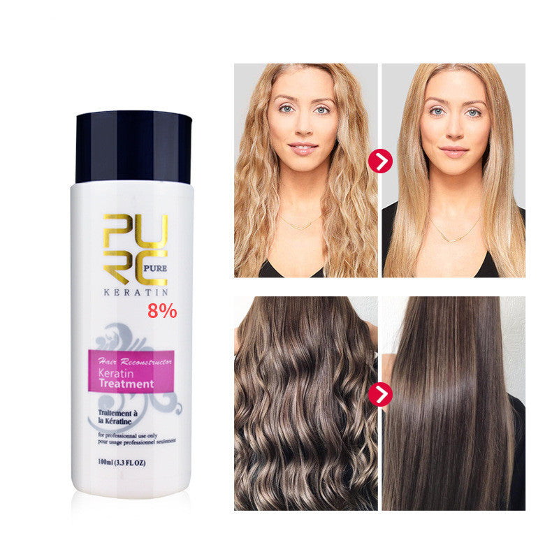 PURE Straightening Hair Repair And Straighten Damage Hair Products Brazilian Keratin Treatment  Purifying Shampoo